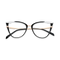 Eydology Presley Gold/Black & Clear Cat Eye Glasses 1