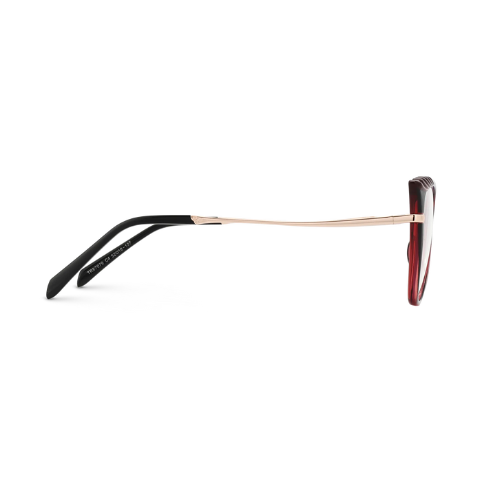 Eydology Presley Gold/Black & Red Cat Eye Glasses 4