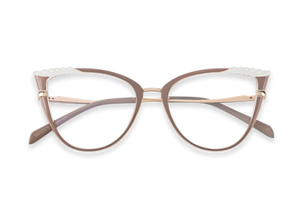 Eydology Presley Gold/Dusty Pink Cat Eye Glasses 1