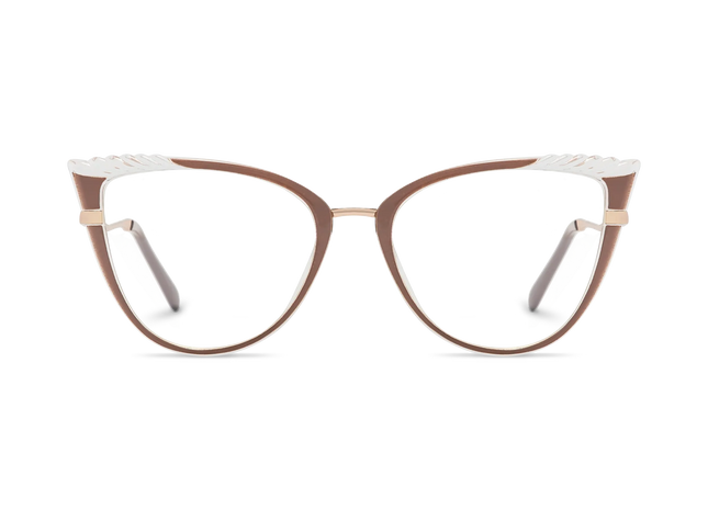 Eydology Presley Gold/Dusty Pink Cat Eye Glasses 2