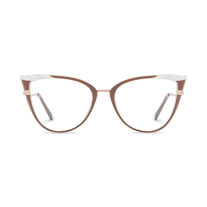 Eydology Presley Gold/Dusty Pink Cat Eye Glasses 2
