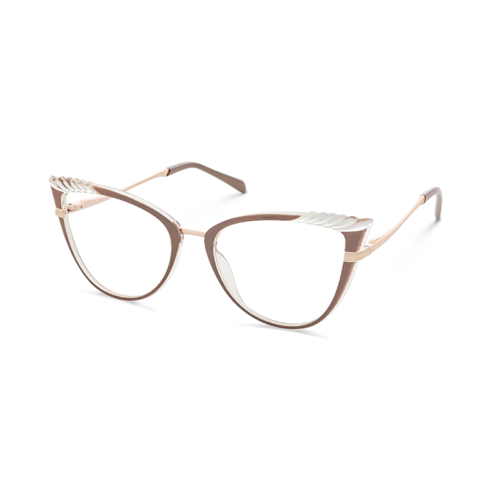 Eydology Presley Gold/Dusty Pink Cat Eye Glasses 3