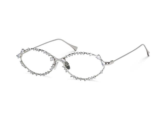 Eydology Quella Silver Sparkly Eyeglasses 3