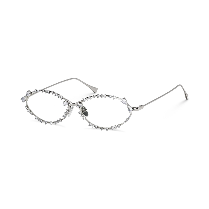 Eydology Quella Silver Sparkly Eyeglasses 3