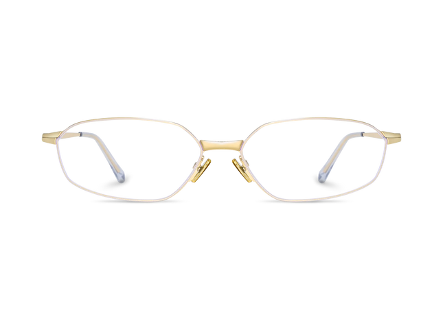 Eydology Quinn Gold Oval Glasses 1