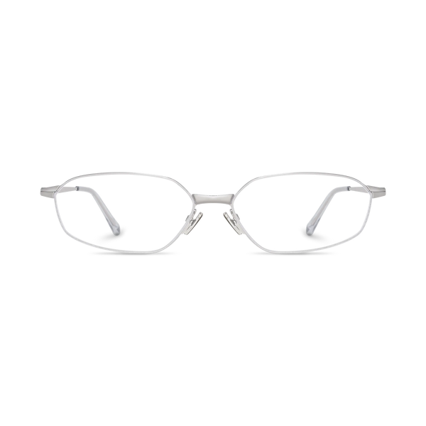 Eydology Quinn Silver Oval Glasses 1