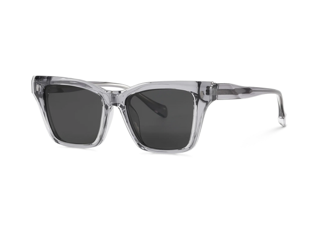 Eydology Ramsey Clear Grey / Polarized Grey Lens Clip on Sunglasses 2