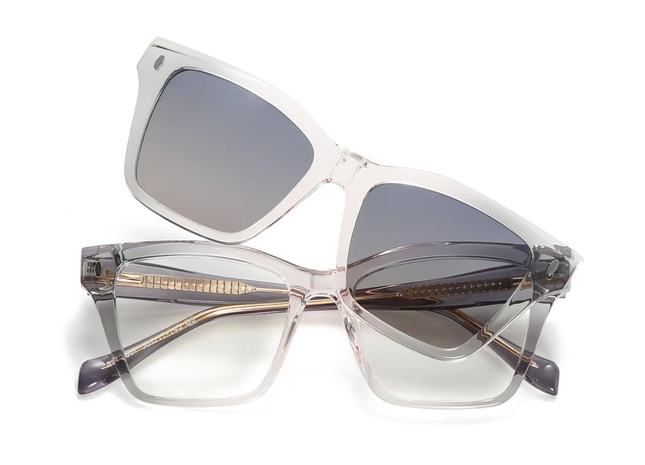 Eydology Ramsey Grey to Pink Gradient/ Polarized Gradient Rose Smoke Lens 1