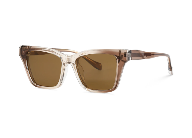 Eydology Ramsey Nude to Brown Gradient/Polarized Brown Lens Clip on Sunglasses 2