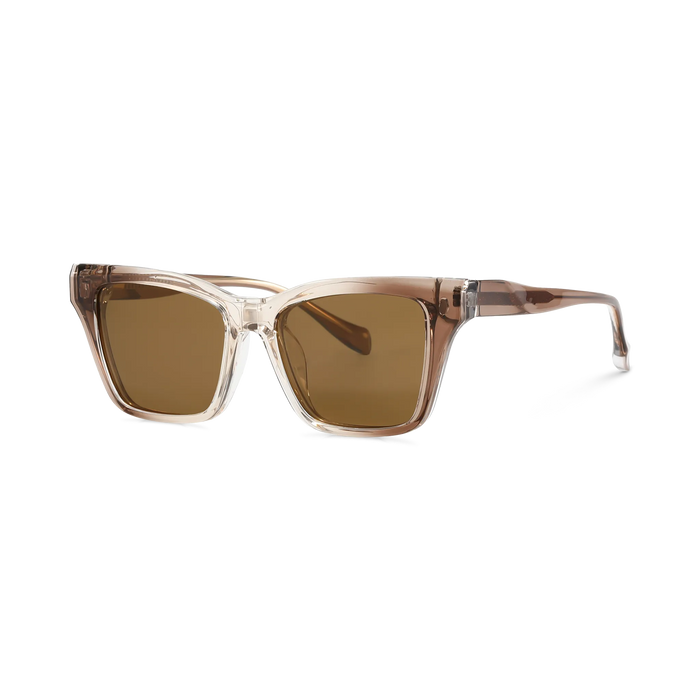 Eydology Ramsey Nude to Brown Gradient/Polarized Brown Lens Clip on Sunglasses 2