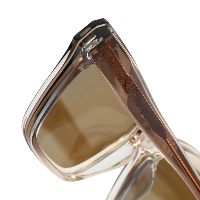 Eydology Ramsey Nude to Brown Gradient/Polarized Brown Lens Clip on Sunglasses 5