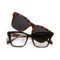 Eydology Ramsey Tortoise/Polarized Grey Lens Clip on Sunglasses 1