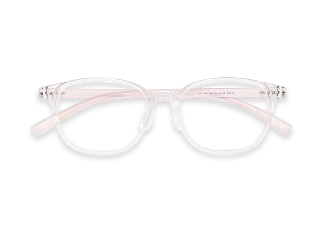 Eydology Raymond Light Pink Square Kids Glasses 1