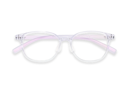 Eydology Raymond Transparent Purple Square Kids Glasses 1