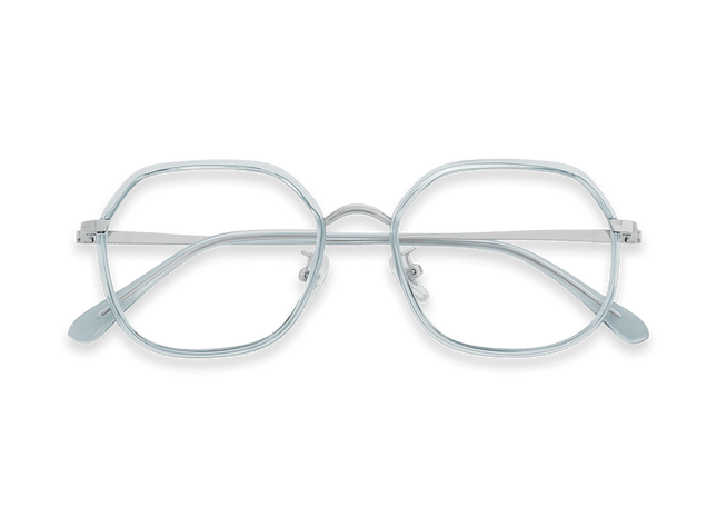 Eydology Riggs Crystal Blue/Silver Glasses 1
