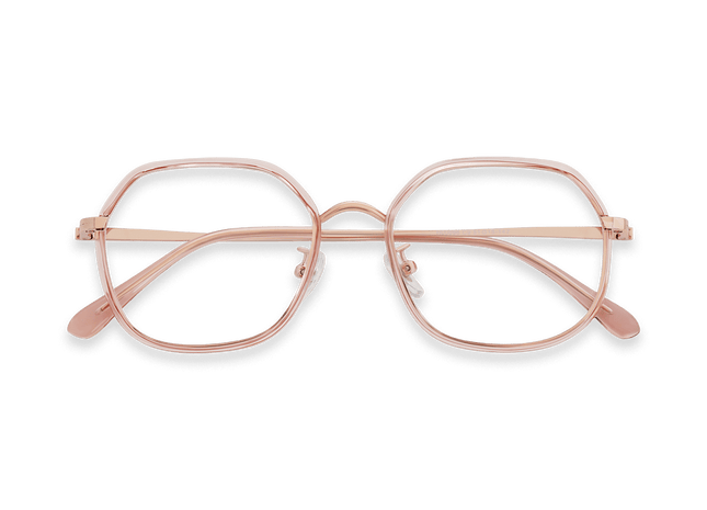 Eydology Riggs Crystal Pink/Rose Gold Glasses 1