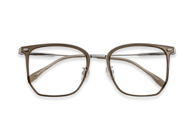 Eydology Rodrigo Crystal Brown/Silver Glasses 1