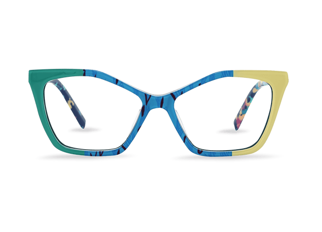 Eydology Rosalie Green Yellow Tortoise Eyewear 1