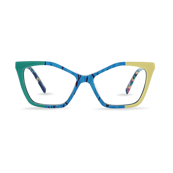 Eydology Rosalie Green Yellow Tortoise Eyewear 1