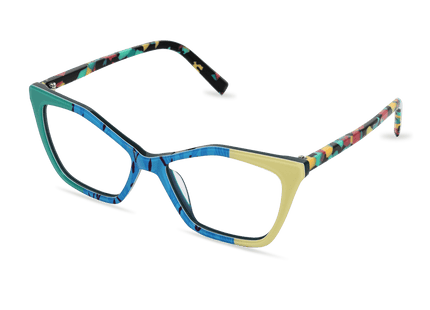 Eydology Rosalie Green Yellow Tortoise Eyewear 2