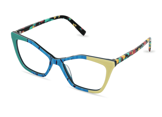 Eydology Rosalie Green Yellow Tortoise Eyewear 2