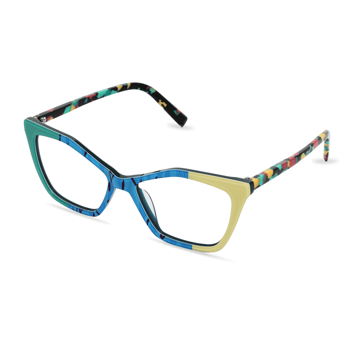 Eydology Rosalie Green Yellow Tortoise Eyewear 2