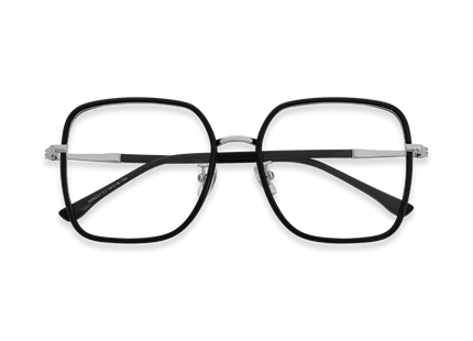 Eydology Ruth Black/Chrome Glasses 1