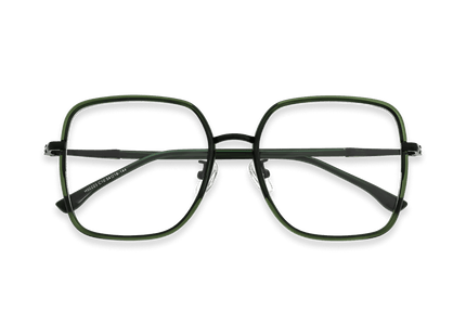 Eydology Ruth Black/Dark Green Glasses 1