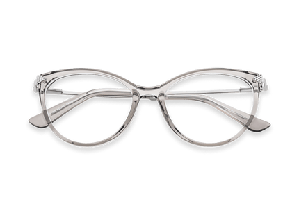 Eydology Sariah Transparent Grey/Silver Glasses 1