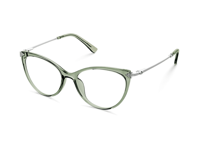 Eydology Sariah Transparent Light Green/Silver Glasses 3