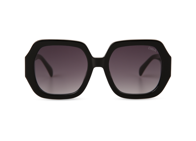 Eydology Sienna Black Frame Grey Gradient Lens Glasses 1