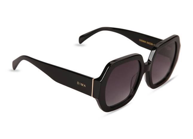 Eydology Sienna Black Frame Grey Gradient Lens Glasses 2