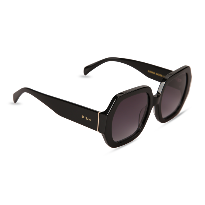 Eydology Sienna Black Frame Grey Gradient Lens Glasses 2