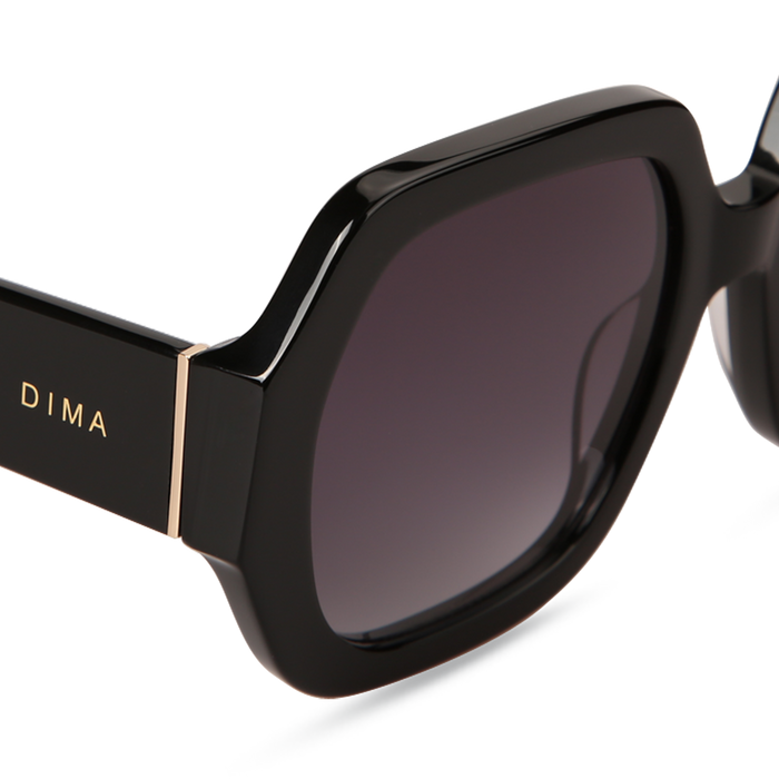 Eydology Sienna Black Frame Grey Gradient Lens Glasses 4