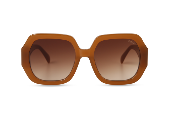 Eydology Sienna Honey Frame Brown Gradient Lens Glasses 1