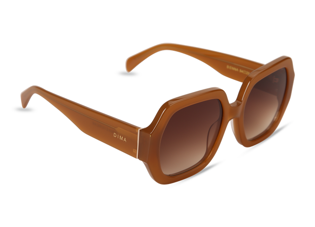 Eydology Sienna Honey Frame Brown Gradient Lens Glasses 2