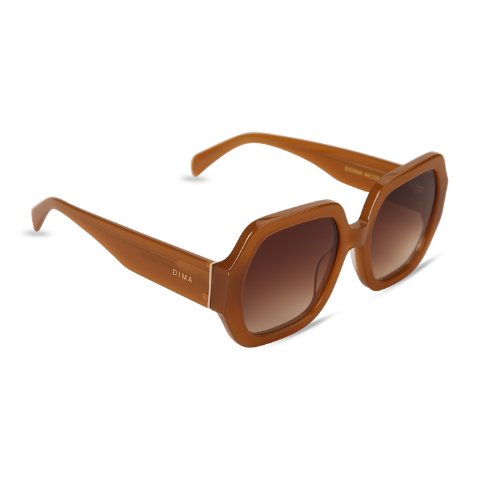 Eydology Sienna Honey Frame Brown Gradient Lens Glasses 2