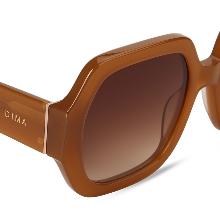 Eydology Sienna Honey Frame Brown Gradient Lens Glasses 4