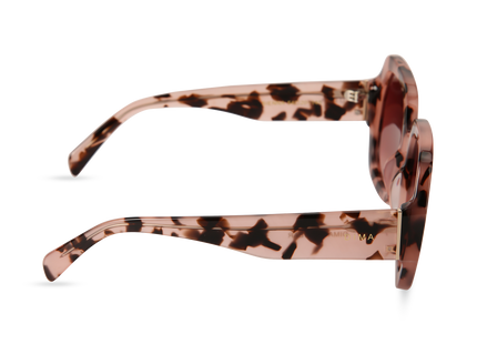 Eydology Sienna Pink Tortoise Frame Red Gradient Lens Glasses 3