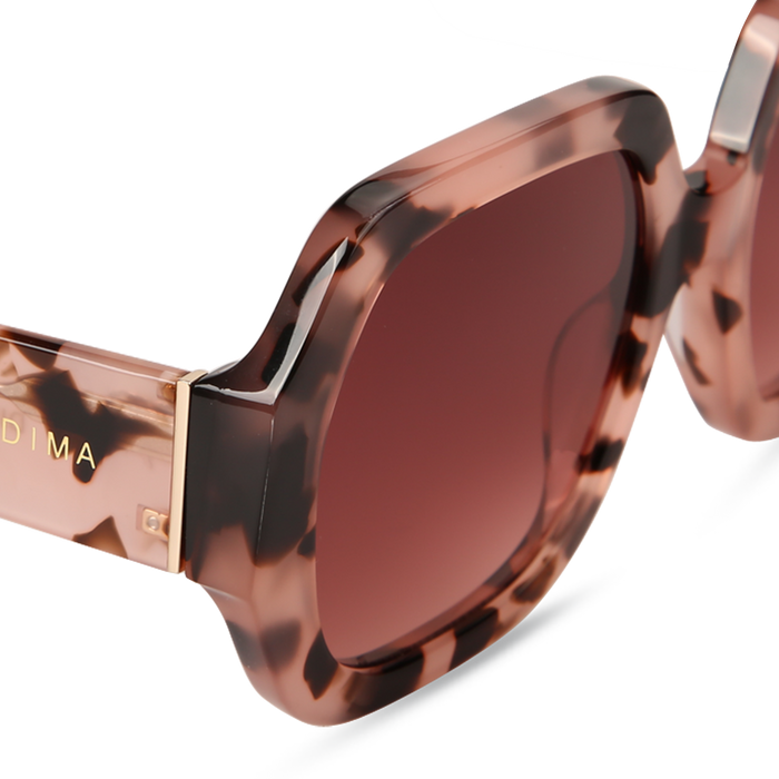 Eydology Sienna Pink Tortoise Frame Red Gradient Lens Glasses 4