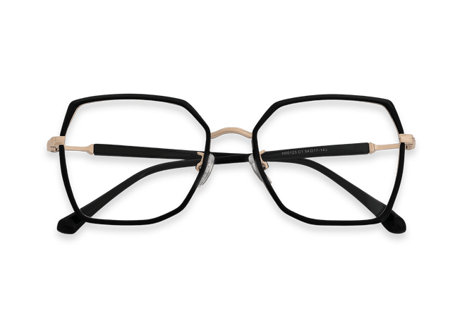 Eydology Skyla Black/Rose Gold Glasses 1
