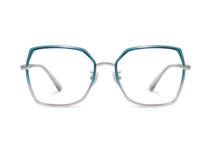 Eydology Skyla Blue Pink Grey/Chrome Glasses 2
