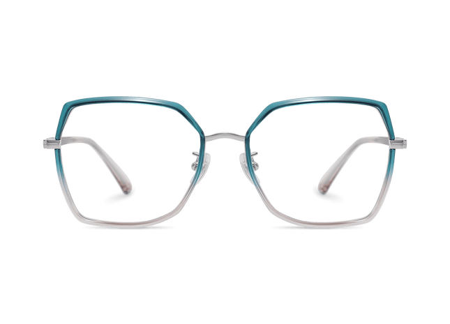 Eydology Skyla Blue Pink Grey/Chrome Glasses 2