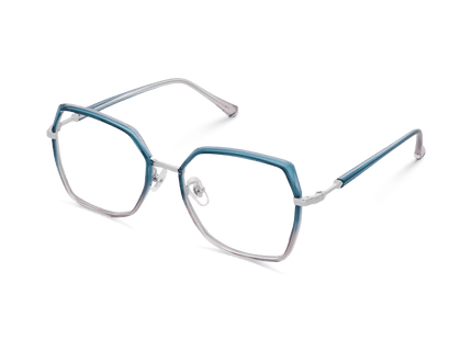 Eydology Skyla Blue Pink Grey/Chrome Glasses 3