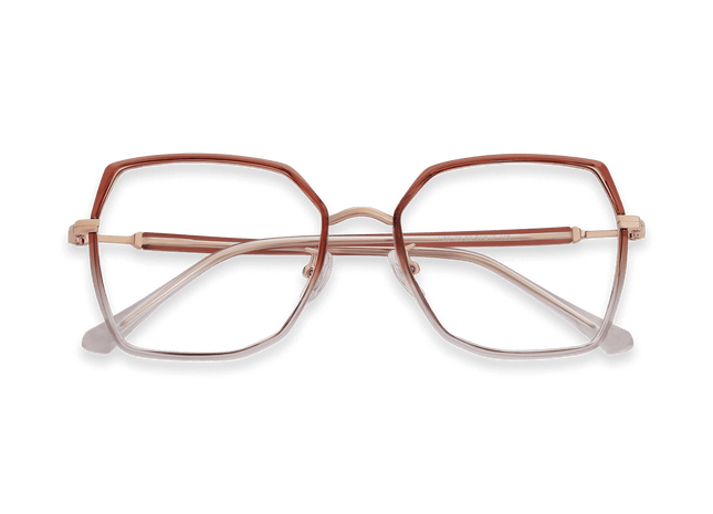 Eydology Skyla Brown Light Purple/Rose Gold Glasses 1