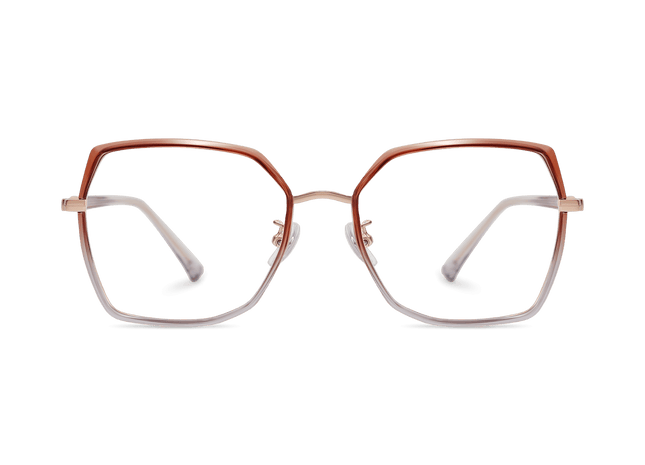 Eydology Skyla Brown Light Purple/Rose Gold Glasses 2
