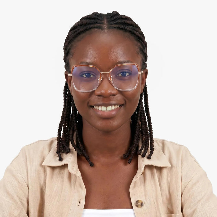 Eydology Skyla Brown Light Purple/Rose Gold Glasses 4