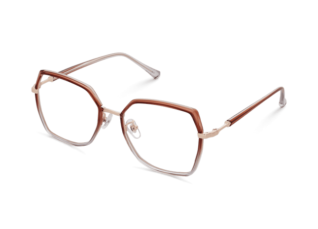 Eydology Skyla Brown Light Purple/Rose Gold Glasses 6
