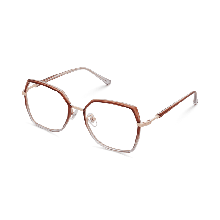 Eydology Skyla Brown Light Purple/Rose Gold Glasses 6