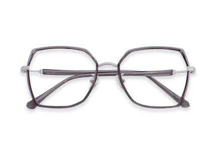 Eydology Skyla Crystal Purple Grey/Chrome Glasses 1